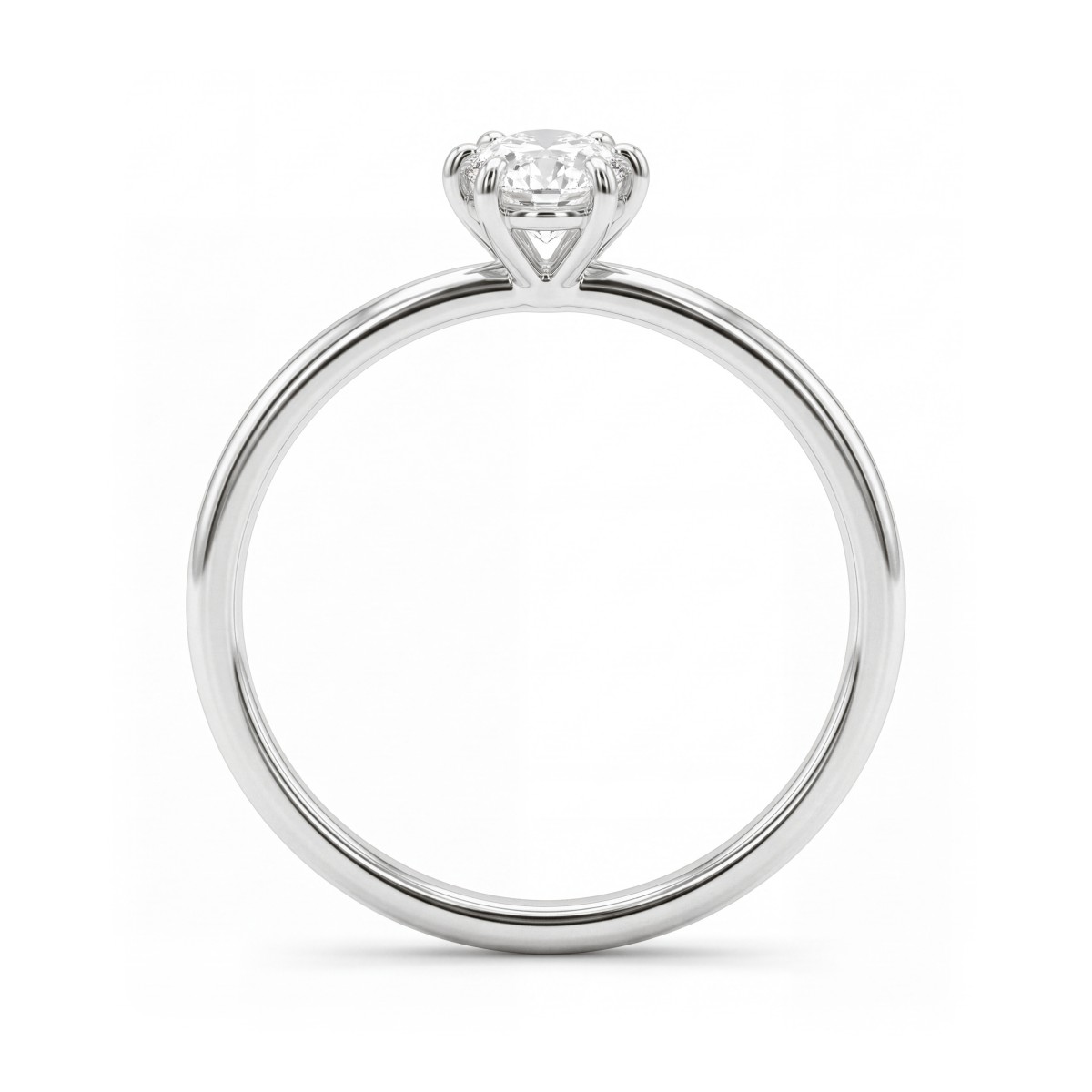 Mignon - Oval Six-Prong Moissanite Solitaire Ring