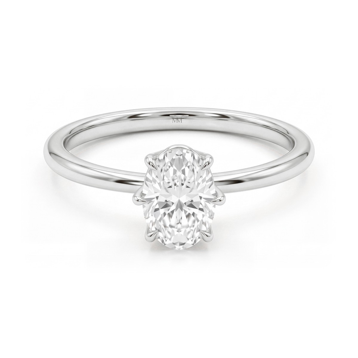 Mignon - Oval Six-Prong Moissanite Solitaire Ring