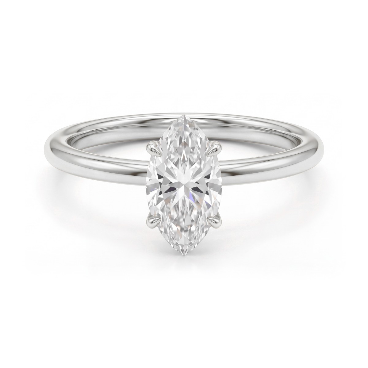 Willow - Marquise Moissanite Solitaire Engagement Ring