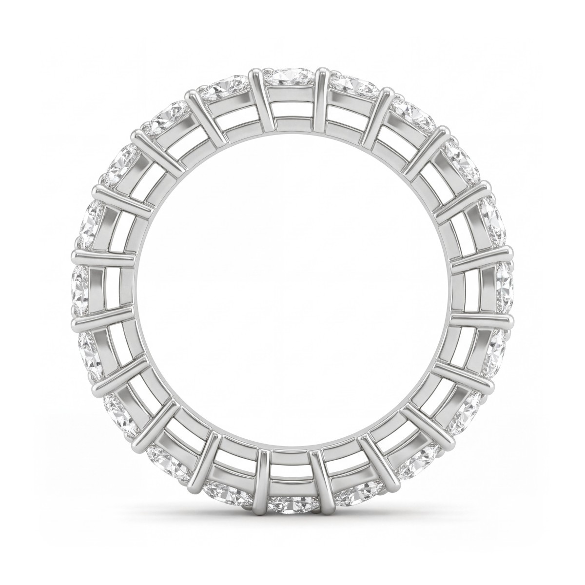 Laurel - Pear Cut Moissanite Full Eternity Band with Tilted Stones