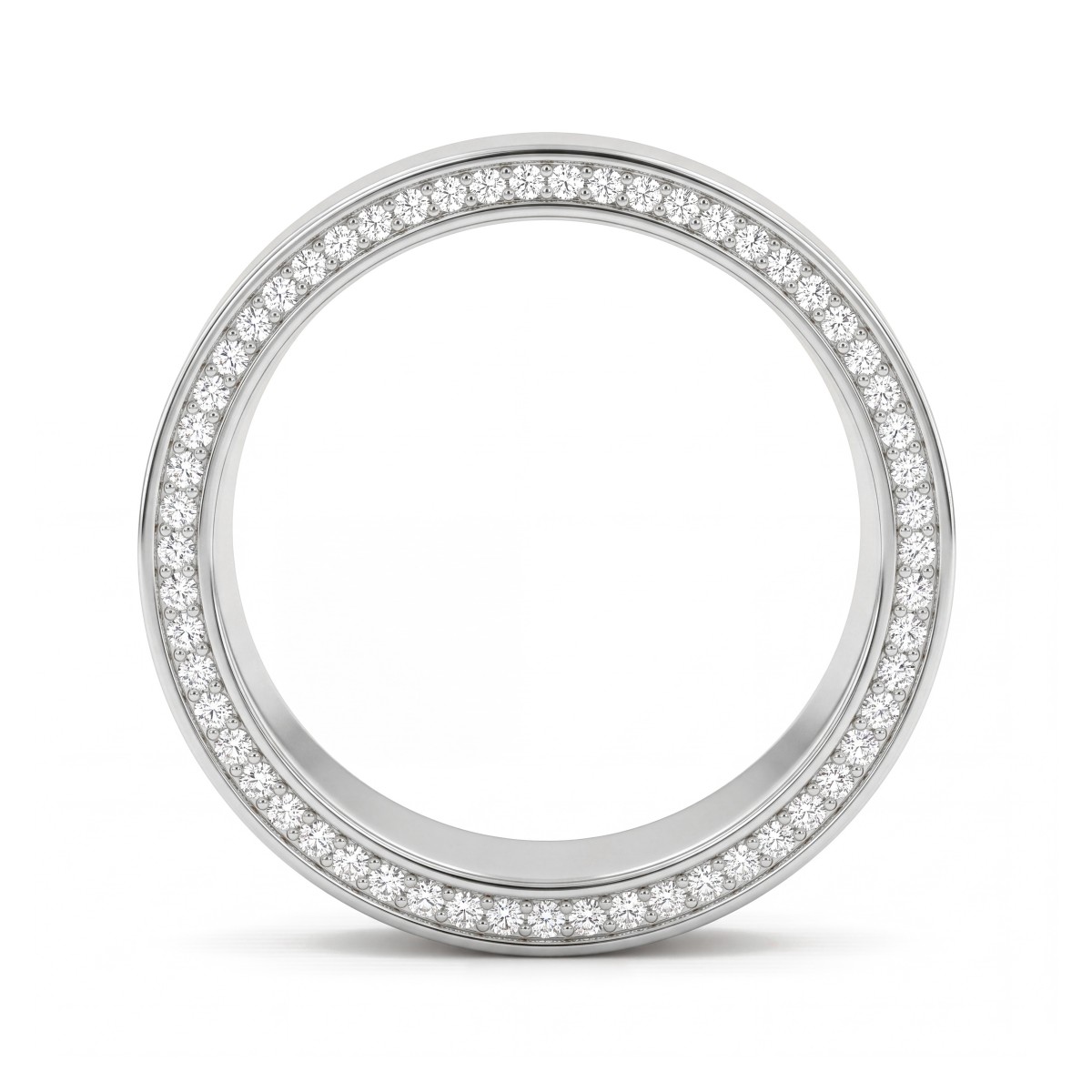 Horizon - Men's Moissanite Wedding Band with Pavé Edges