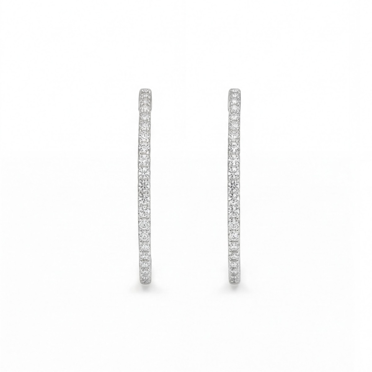 Orbita - Eternity Hoop Earrings With Moissanite Accents