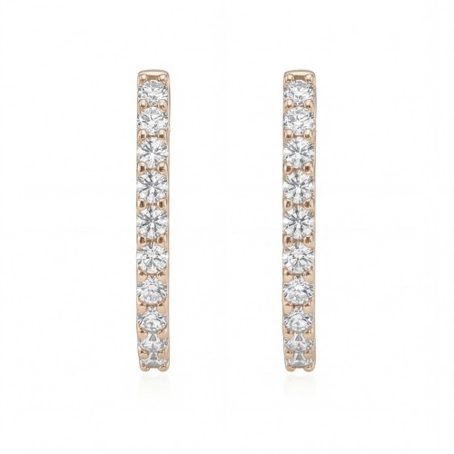 Pristine - Moissanite Petite Hoop Huggie Earrings