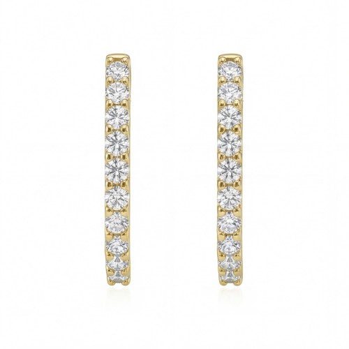 Pristine - Moissanite Petite Hoop Huggie Earrings
