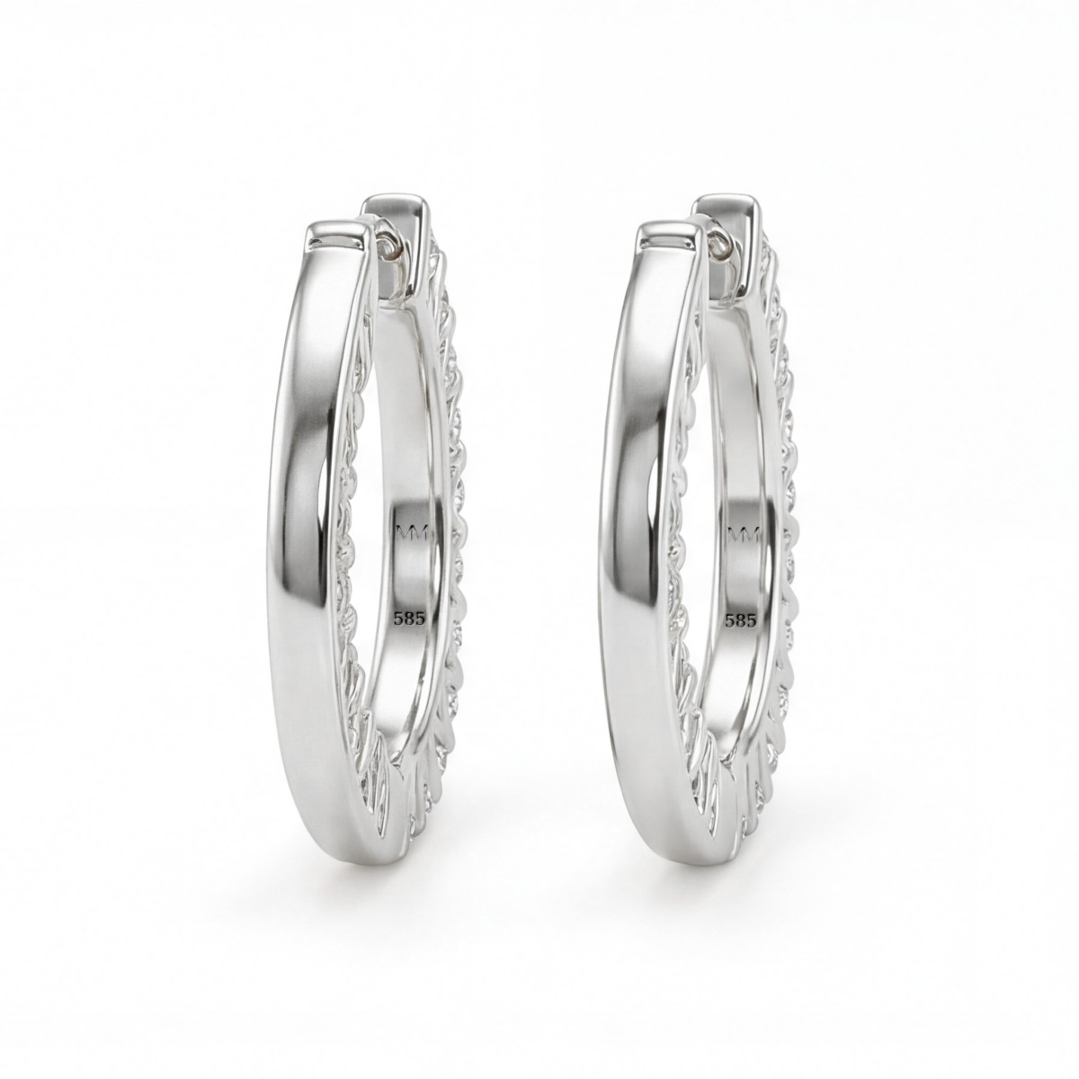 Pristine - Moissanite Petite Hoop Huggie Earrings