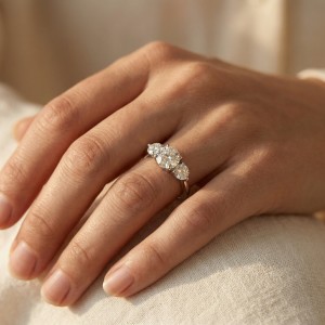 Moissanite Anniversary Rings
