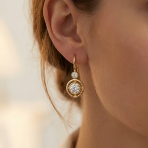 Moissanite drop earrings