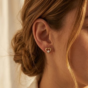 Gold earrings