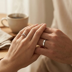 Silver wedding rings