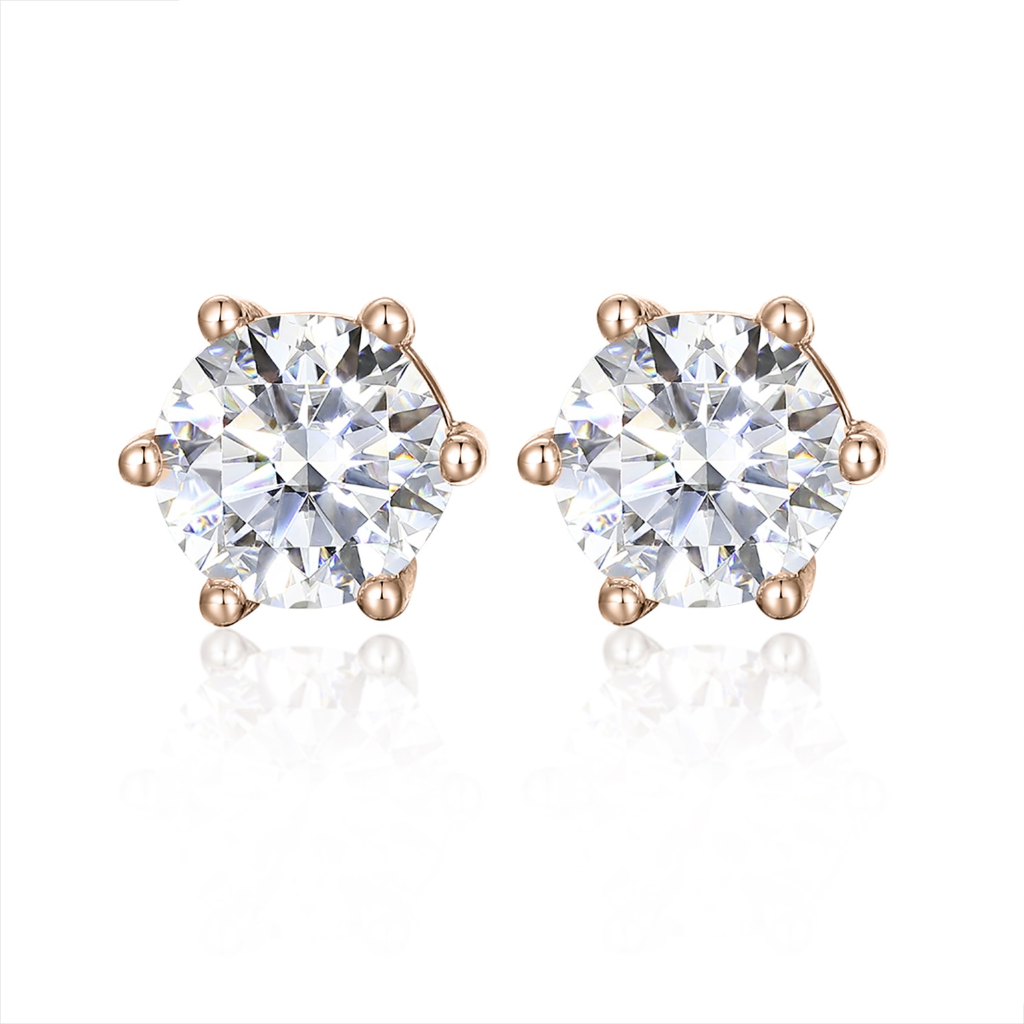 Sirius - Classic Six-Prong Moissanite Stud Earrings Sirius - Classic Six-Prong Moissanite Stud Earrings