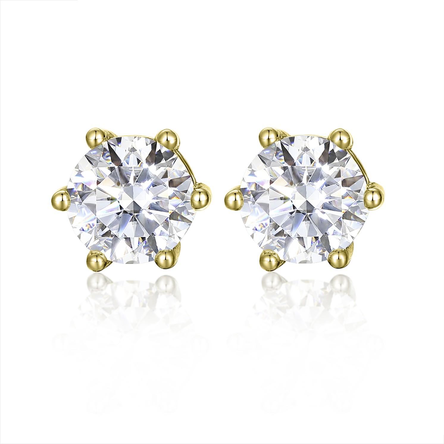 Sirius - Classic Six-Prong Moissanite Stud Earrings Sirius - Classic Six-Prong Moissanite Stud Earrings