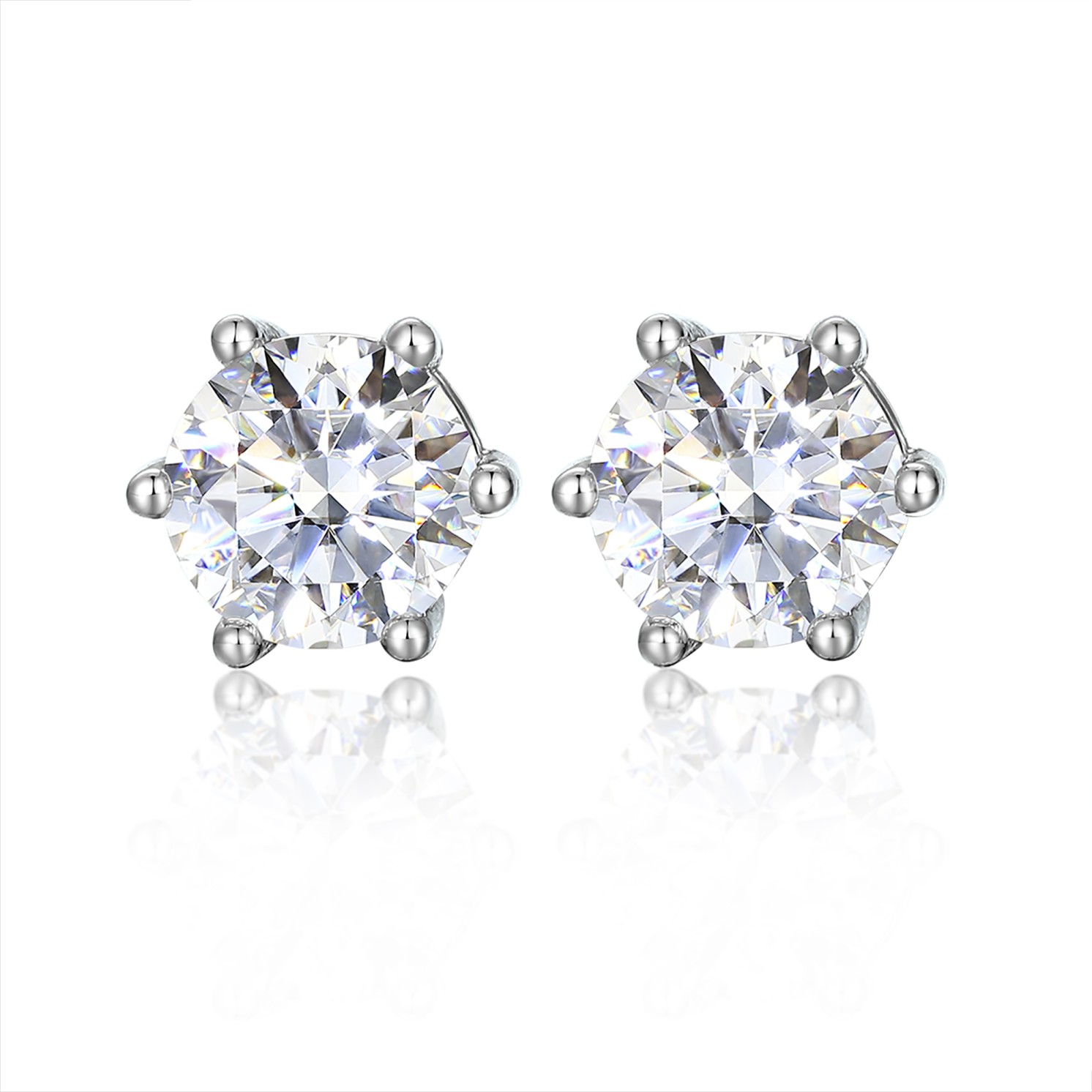 Sirius - Classic Six-Prong Moissanite Stud Earrings Sirius - Classic Six-Prong Moissanite Stud Earrings