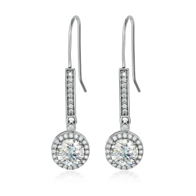 Moissanite drop earrings