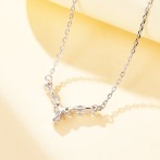 Adelina - Elegant Moissanite Necklace with Marquise Accents