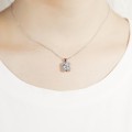 Flora - Clover Design Moissanite Pendant with Pavé Accents