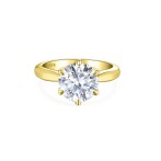 Yulia - Solitaire Moissanite Ring in Tulip Setting
