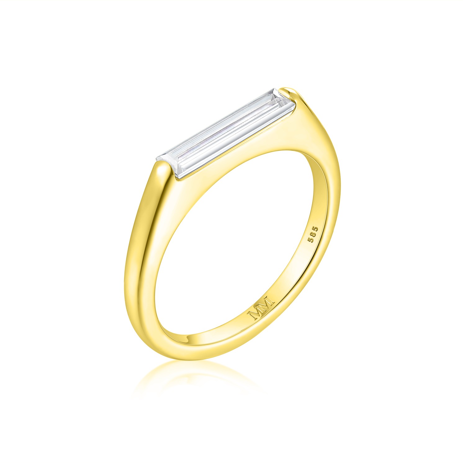Aurelia - Solitaire Moissanite Baguette Ring Aurelia - Solitaire Moissanite Baguette Ring