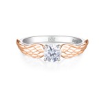 Feathra - Harry Potter Golden Snitch Moissanite Ring with Winged Accents