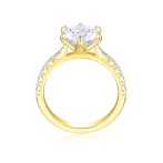 Yuliana - Moissanite Ring in Tulip Setting with Dazzling Side Stones Yuliana - Moissanite Ring in Tulip Setting with Dazzling Side Stones