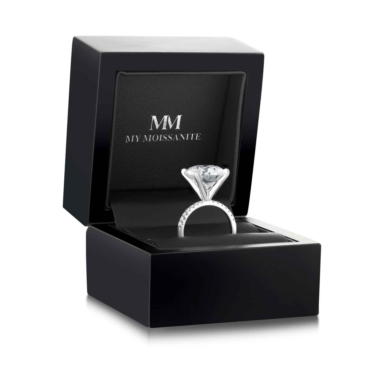 Finesse - Moissanite Engagement Ring With Side Stones