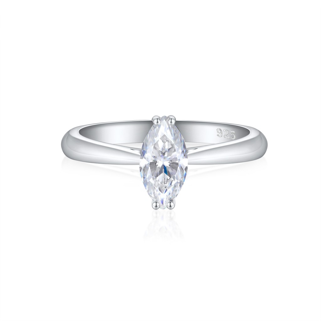 Liana - Marquise Solitaire Moissanite Ring