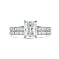 Moissanite wedding band sets Moissanite wedding band sets