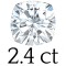 2.4 carat (8 mm) 