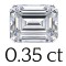 0.35 carat (3*5 mm) 