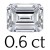 0.6 carat (4*6 mm)