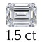 1.5 carat (5*8 mm) 