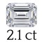 2.1 carat (5.5*10 mm) 