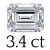 3.4 carat (7*11 mm)