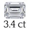 3.4 carat (7*11 mm) 