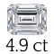 4.9 carat (9*11 mm) 