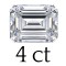 4 carat (8*11 mm) 