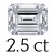 2.5 carat (7*9 mm)