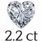 2.2 carat (8.5 mm) 