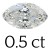 0.5 carat (4*8 mm)