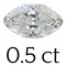 0.5 carat (4*8 mm) 