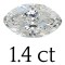 1.4 carat (5.5*11 mm) 