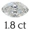 1.8 carat (6*12 mm) 
