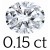 0.15 carat (2.5*3.5 mm)