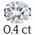 0.4 carat (4*5 mm)