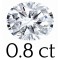 0.8 carat (4.5*6.5 mm) 