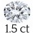1.5 carat (6*8 mm)