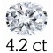 4.2 carat (8*11 mm) 
