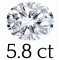 5.8 carat (10*12 mm) 