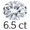 6.5 carat (10*13 mm) 