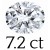 7.2 carat (10*14 mm)