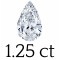 1.25 carat (6*8 mm) 